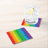 „Sichtbarkeit“ – Ein abstraktes Pride-Muster #1 Rechteckiger Pappuntersetzer (Vor Ort)