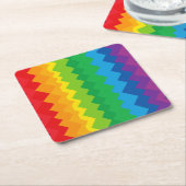 „Sichtbarkeit“ – Ein abstraktes Pride-Muster #1 Rechteckiger Pappuntersetzer (angewinkelt)