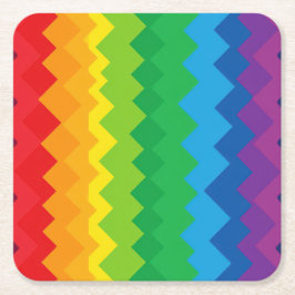 „Sichtbarkeit“ – Ein abstraktes Pride-Muster #1 Rechteckiger Pappuntersetzer