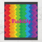 „Sichtbarkeit“ – Ein abstraktes Pride-Muster #1 Weinetikett (Einzelnes Label)
