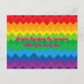 „Sichtbarkeit“ – Ein abstraktes Pride-Muster Postkarte (Vorderseite)