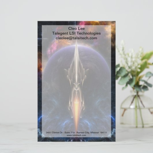 Sichtweise des Fraktals Briefpapier (Stehend Vorderseite)