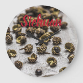 Sichuan Pepper Chinesische Küche Große Wanduhr
