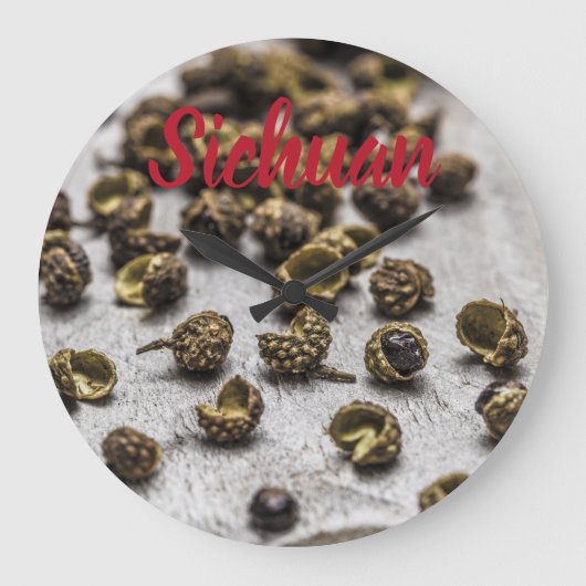 Sichuan Pepper Chinesische Küche Große Wanduhr (Vorderseite)
