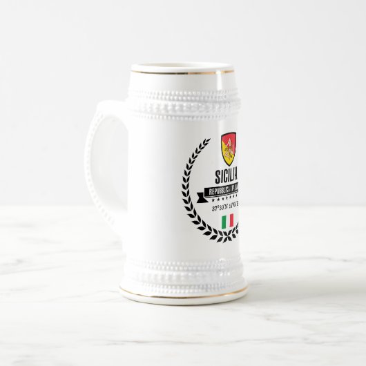 Sicilia Bierglas (Vorderseite Links)