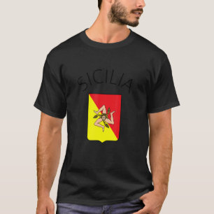 Sicilia Flag Sicily Palermo Italien 19 T-Shirt