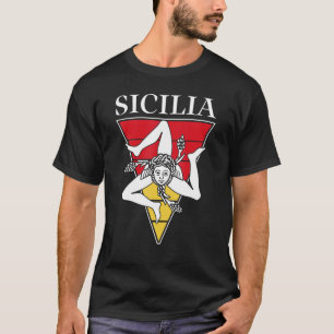 Sicilia Flag Sicily Palermo Italien 33 T-Shirt