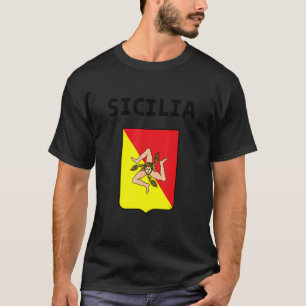Sicilia Flag Sicily Palermo Italien 4 T-Shirt