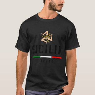 Sicilia Flag Sicily Palermo Italien T-Shirt