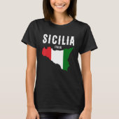 Sicilia Flag Sicily Palermo Italy 19 T-Shirt (Vorderseite)