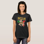 Sicilia Flag Sicily Palermo Italy 32 T-Shirt (Vorne ganz)
