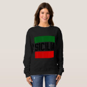 Sicilia Flag Sicily Palermo Italy 37 Sweatshirt (Vorne ganz)