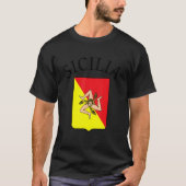 Sicilia Flag Sicily Palermo Italy 5 T-Shirt (Vorderseite)