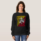 Sicilia Flag Sicily Palermo Italy Sweatshirt (Vorne ganz)