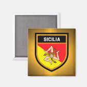 Sicilia Flagge Magnet (Vorderseite/Rückseite)