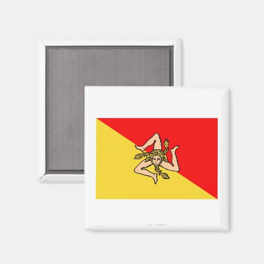 Sicilia-Flagge Magnet (Vorderseite/Rückseite)