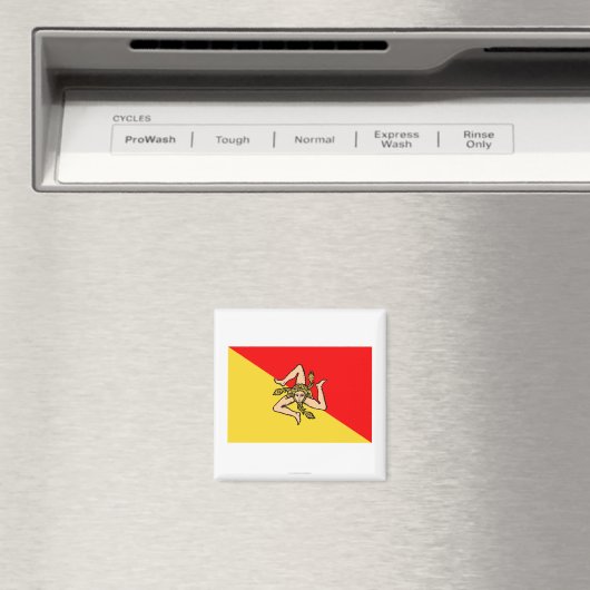 Sicilia-Flagge Magnet (In Situ (Geschirrspüler))