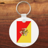 Sicilia-Flagge Schlüsselanhänger (Vorderseite)