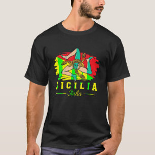 Sicilia Italia Flag Sizilien Proud Italienisch Sic T-Shirt