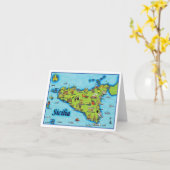 Sicilia Karten-Gruß-Karte Karte (Gelbe Blume)