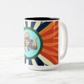 Sicilia La Trinacria Symbol von Sizilien Zweifarbige Tasse (VorderseiteRechts)