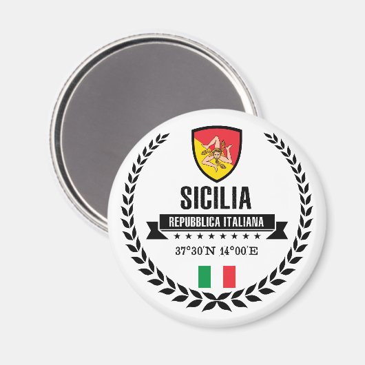 Sicilia Magnet (Vorderseite/Rückseite)