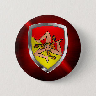 Sicilia Mettalic Emblem Button