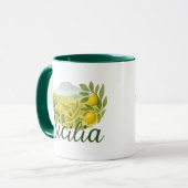 Sicilia Mt.Etna Design Mug Tasse (Vorderseite Links)