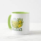 Sicilia Mt.Etna Design Mug Tasse (Vorderseite Links)
