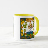 Sicilia Mt.Etna Trinacria Design Mug Tasse (VorderseiteRechts)
