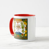 Sicilia Mt.Etna Trinacria Design Mug Tasse (Vorderseite Links)