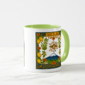 Sicilia Mt.Etna Trinacria Design Mug Tasse (VorderseiteRechts)