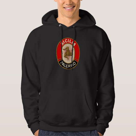 Sicilia Palermo Vintag Style Palermo Sizilien Hoodie (Vorderseite)