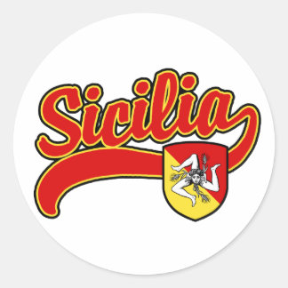 Sicilia Runder Aufkleber