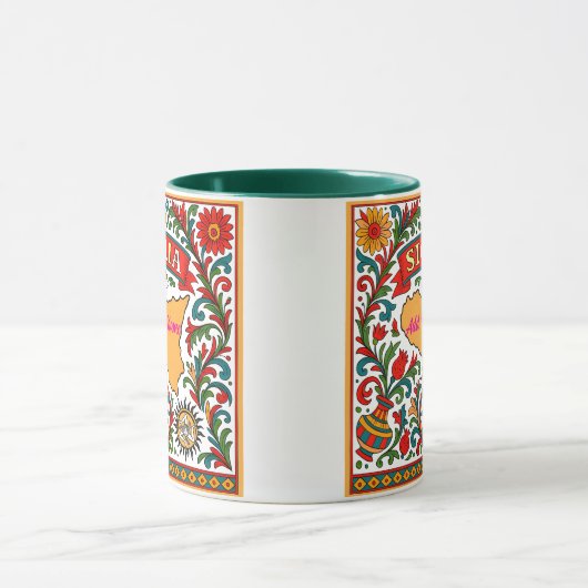 Sicilia Sicilian Design (customize with name) Tasse (Zentrum)