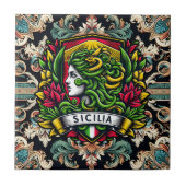 Sicilia Sicilian Design Fliese (Vorderseite)