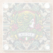 Sicilia Sicilian Design Glasuntersetzer (Rückseite)