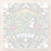 Sicilia Sicilian Design Glasuntersetzer (Rückseite)