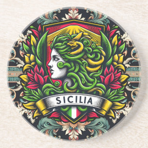 Sicilia Sicilian Getränkeuntersetzer