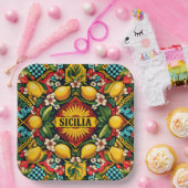 Sicilia Sicilian Paper Plate Pappteller (Party)
