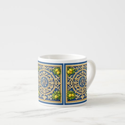 Sicilia Sicilian Pattern Espresso Cup Espressotasse (Vorderseite Rechts)