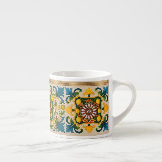 Sicilia Sicilian Pattern Espresso Cup Espressotasse (Rechts)
