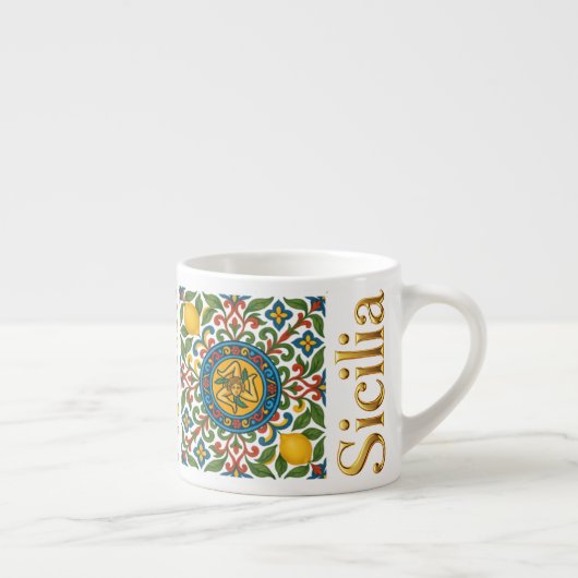 Sicilia Sicilian Pattern Espressotasse (Rechts)