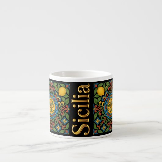 Sicilia Sicilian Pattern Espressotasse (Vorderseite)