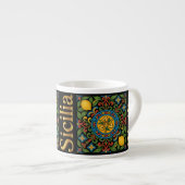 Sicilia Sicilian Pattern Espressotasse (Vorderseite Rechts)