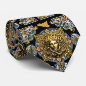 Sicilia Sicilian Pattern  Krawatte (Gerollt)