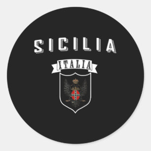Sicilia Sicily Italien Runder Aufkleber