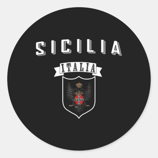 Sicilia Sicily Italien Runder Aufkleber (Vorderseite)