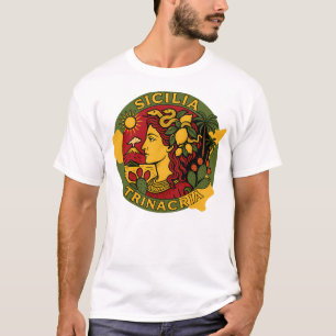 Sicilia Sicily Trinacria Design T - Shirt Tri-Blen
