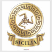 Sicilia Sicily Trinacria Symbol Aufkleber (Blatt)